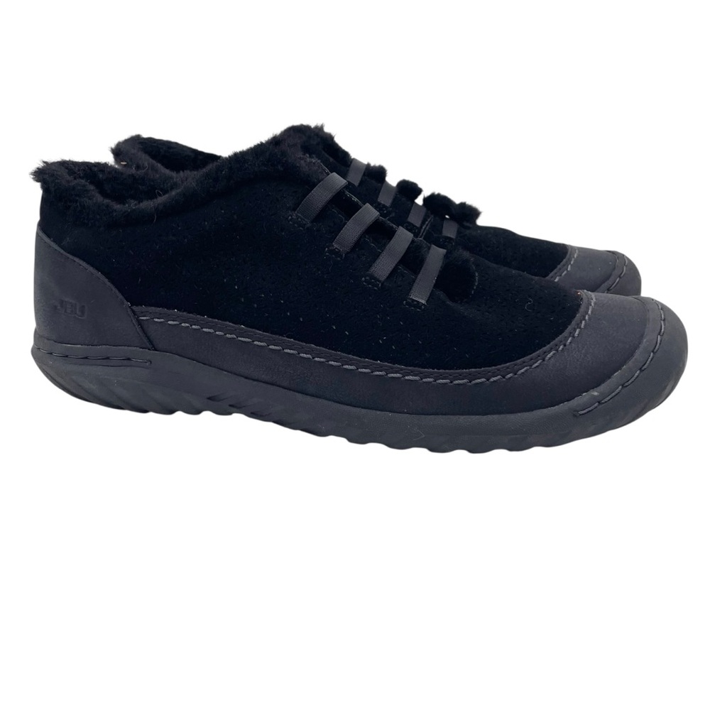 JBU by Jambu Women's Brie Sneaker Size 9 Black Faux Fur Lined Comfort Slip On